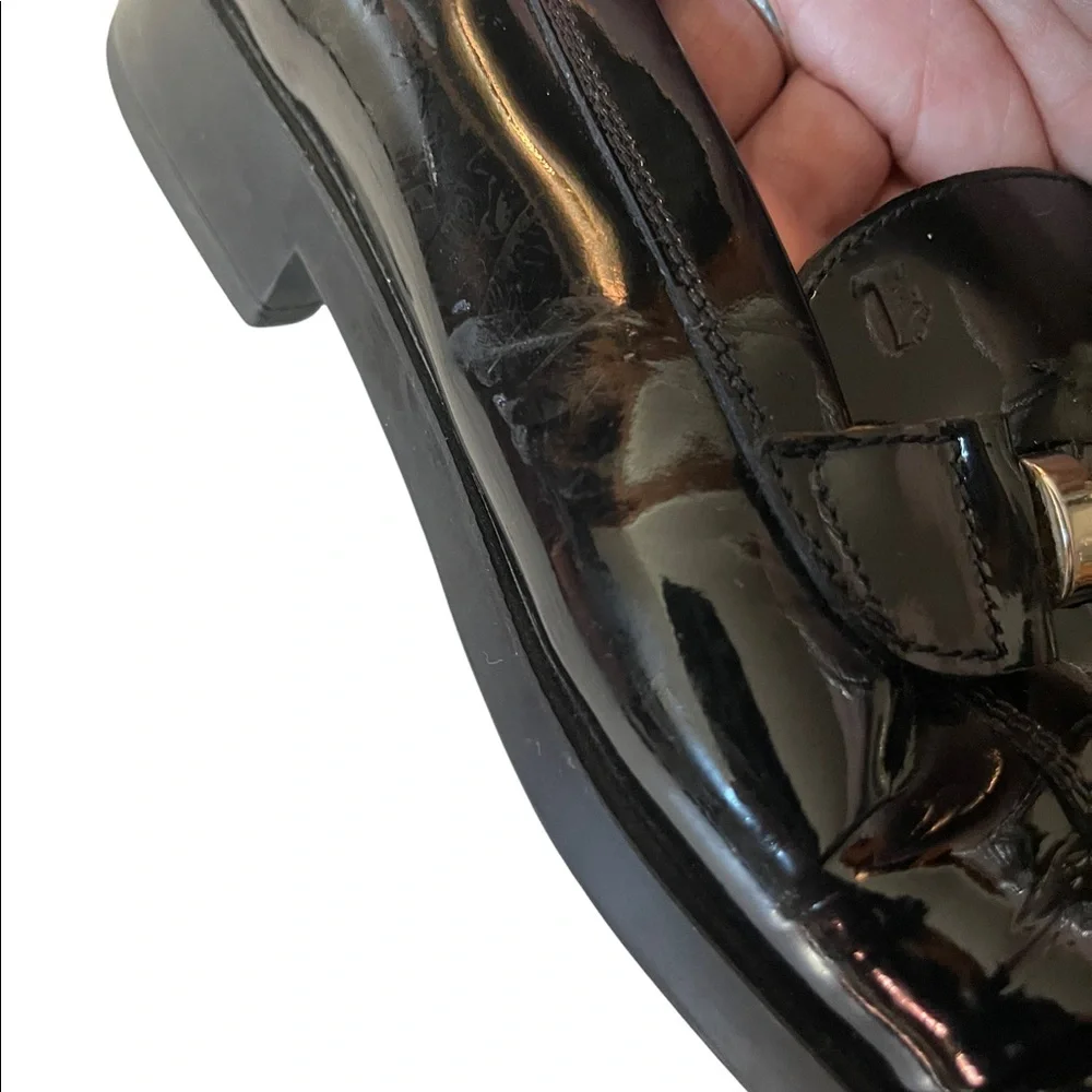 Tods Black Patent Leather Womens Loafers 39 - Picture 13 of 16